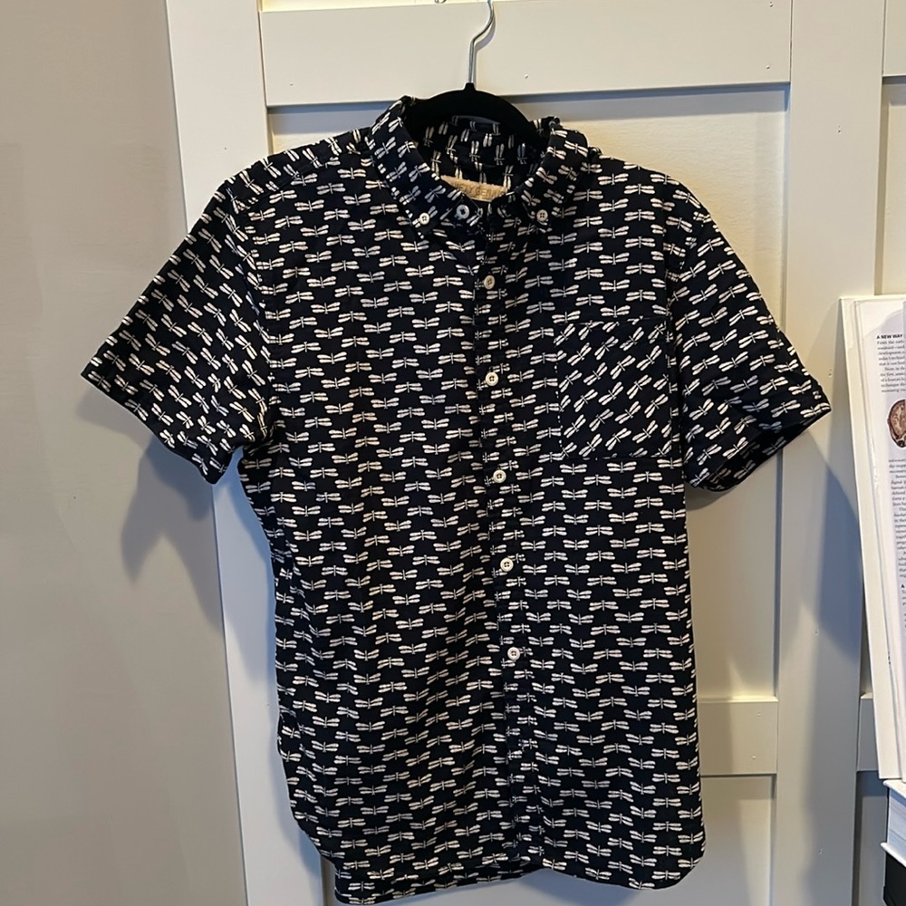 Nifty genius firefly button up men’s shirt